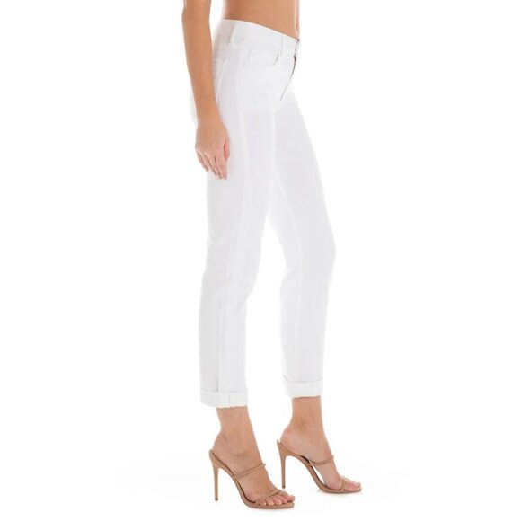 NWT FIDELITY DENIM Size 26 Oh Boy Boyfriend Jeans In Vintage White MSRP $218 - Picture 2 of 12